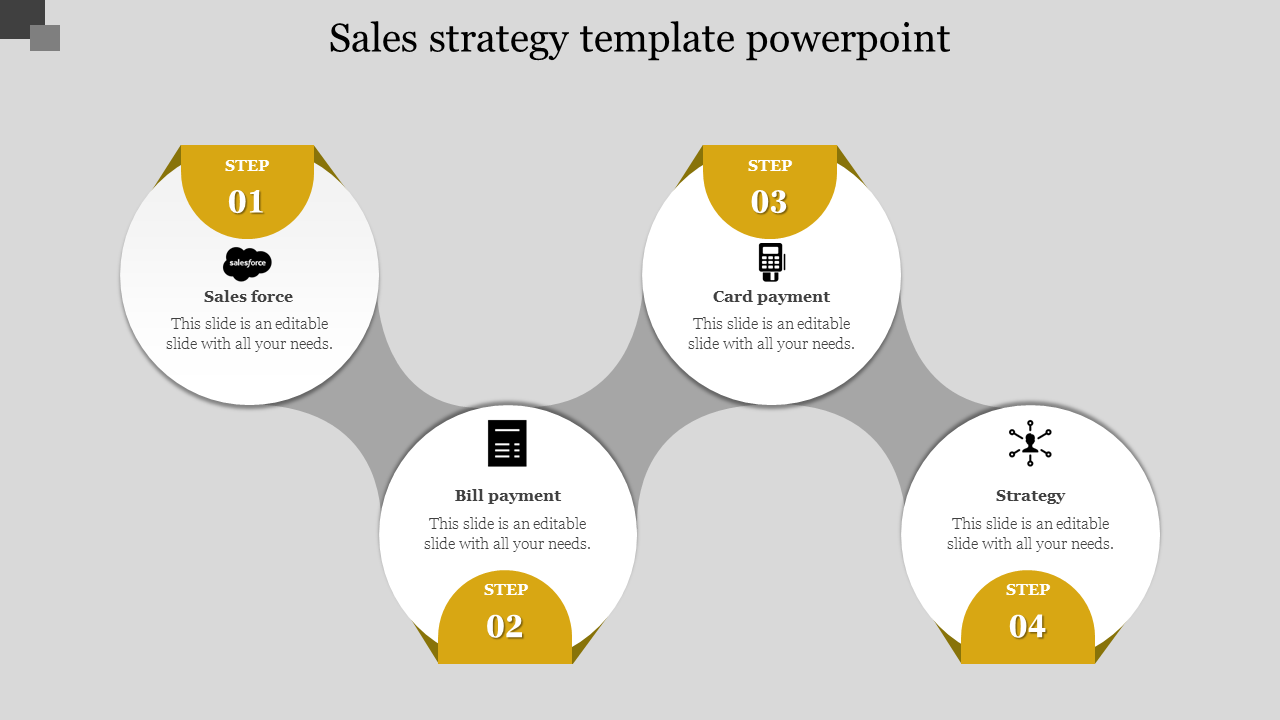 sales strategy template powerpoint-Yellow
